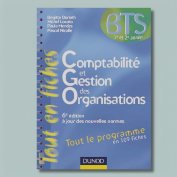 Comptabilité et gestion des organisations : Tout le programme en 109 fiches